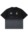 Black Ombré Wash Boxy Fit T-shirt Front Design
