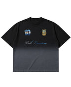 Black Ombré Wash Boxy Fit T-shirt Front Design