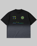 Black Ombré Wash Boxy Fit T-shirt Front Design