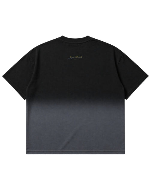 Black Ombré Wash Boxy Fit T-shirt Back Design