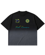Black Ombré Wash Boxy Fit T-shirt Front Design