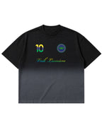 Black Ombré Wash Boxy Fit T-shirt Front Design